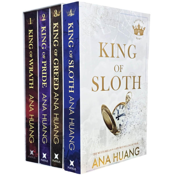 Ana Huang Kings of Sin Series 4 Books Collection Set (King of Wrath, King of Pride, King of Greed, King of Sloth)