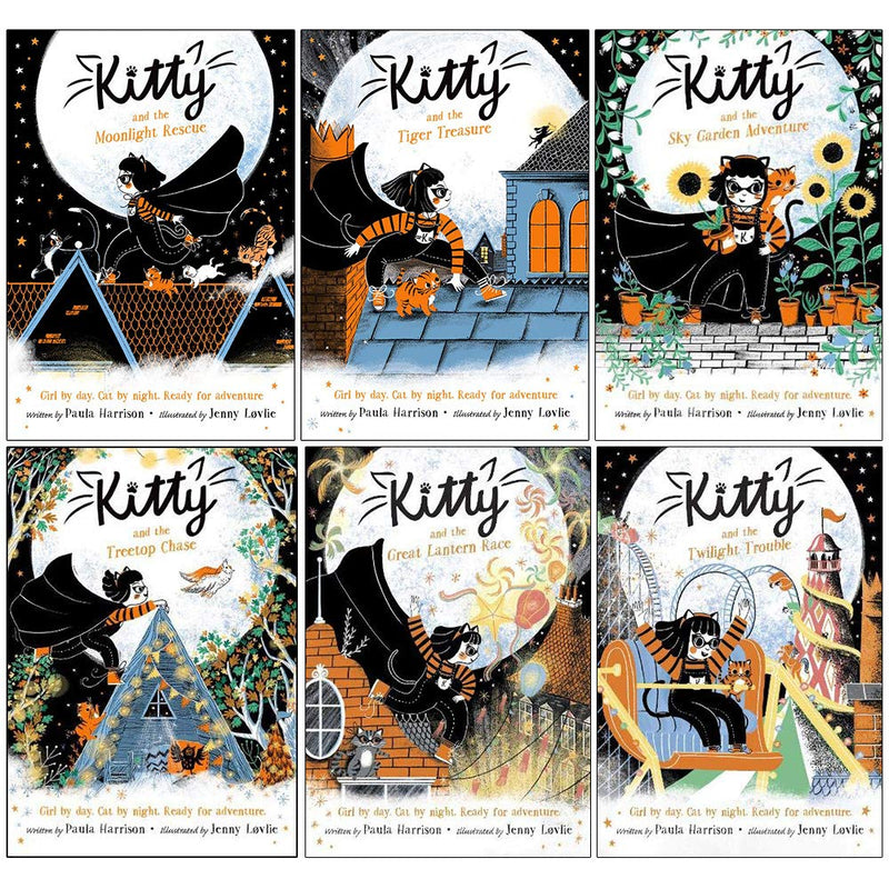 Paula Harrison's Kitty Series: 6-Book Collection (Moonlight Rescue, Tiger Treasure, Sky Garden Adventure, Treetop Chase, Great Lantern Race, and More)