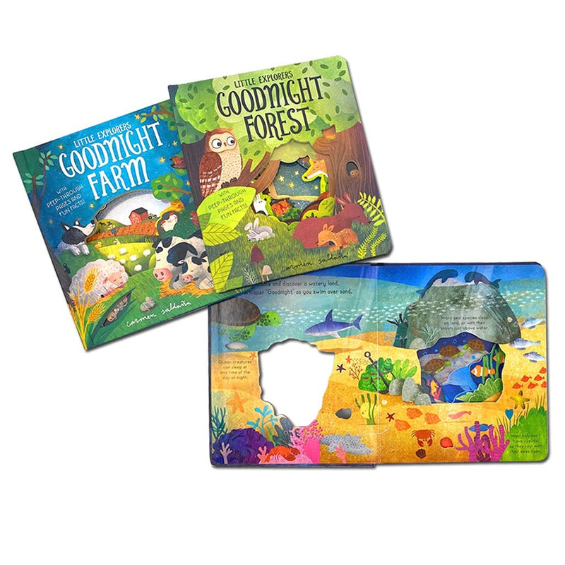 Peep Inside Goodnight World: 3-Book Collection Box Set for Little Explorers (Goodnight Farm, Goodnight Forest, Goodnight Ocean)