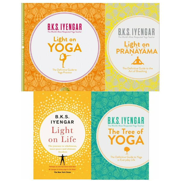 B.K.S. Iyengar: 4-Book Collection (Light on Life, Light on Yoga, Light on Pranayama, Tree of Yoga)