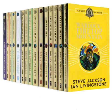 Fighting Fantasy Collection: 15-Book Set by Ian Livingstone & Steve Jackson (The Warlock of Firetop Mountain, The Port of Peril, The Gates of Death, and more!)