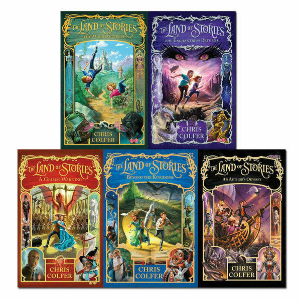 Chris Colfer: The Land of Stories – 5-Book Complete Collection Box Set (Wishing Spell, Enchantress Returns, A Grim Warning, and more)