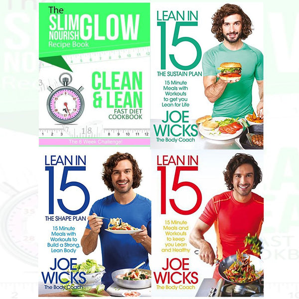 Joe Wicks: The Slim Glow Nourish Clean & Lean Fast Diet Cookbook - 4-Book Collection Set