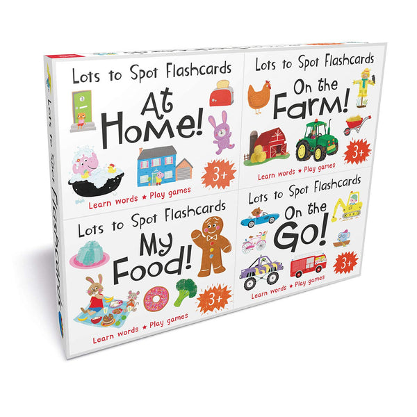 Lots to Spot Flashcards Tray: Busy World 4-Pack (My Food, At Home, On the Go, On the Farm)