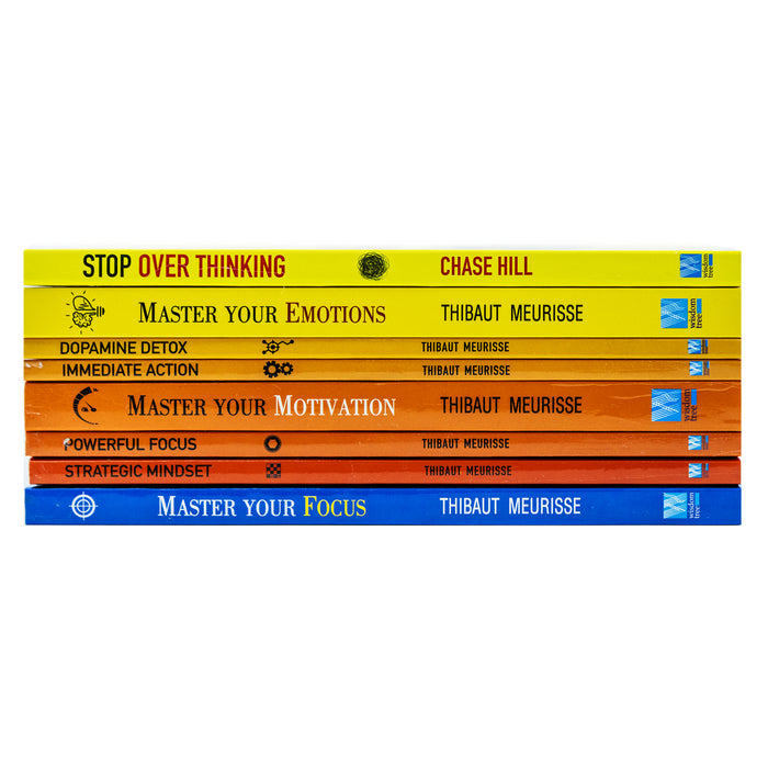 Thibaut Meurisse 8 Books Collection Set (Dopamine Detox, Immediate Action, Strategic Mindset, Powerful Focus, Master Your Emotions, Master Your Motivation & Master Your Focus)