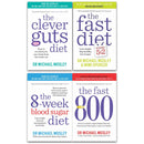 Fast Diet, 8-Week Blood Sugar Diet, Clever Guts Diet & Fast 800 - 4 Book Set Collection