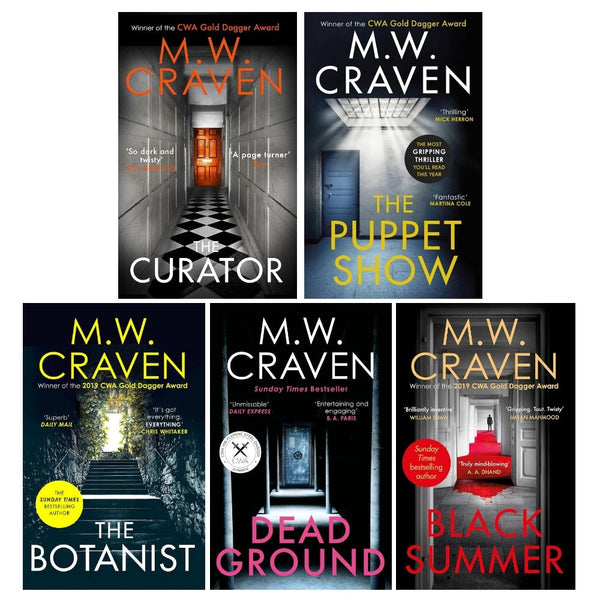 Washington Poe & Avison Fluke Series – 5 Books Collection Set by M.W. Craven (Black Summer, The Puppet Show, The Curator, and More)