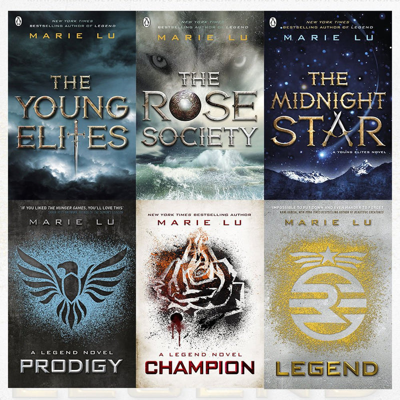 Marie Lu Legend and Young Elite Trilogies – 6 Books Set (Legend, Champion, Prodigy, The Young Elites, The Rose Society, The Midnight Star)