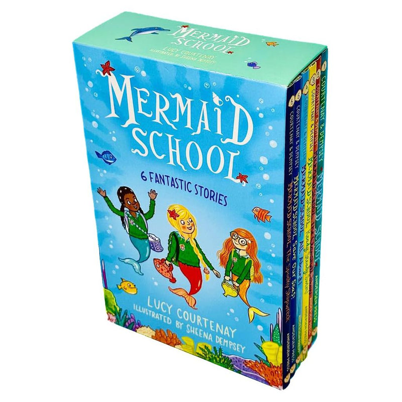 Mermaid School Series 6 Books Collection Set By Courtenay & Dempsey (Mermaid School, The Clamshell Show, Ready, Steady, Swim!, All Aboard!, Save Our Seas!, The Spooky Shipwreck)