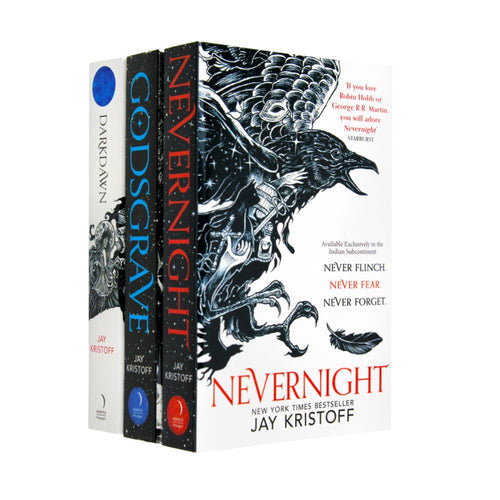 Nevernight Chronicle: Complete 3-Book Collection by Jay Kristoff (Nevernight, Godsgrave, Darkdawn)