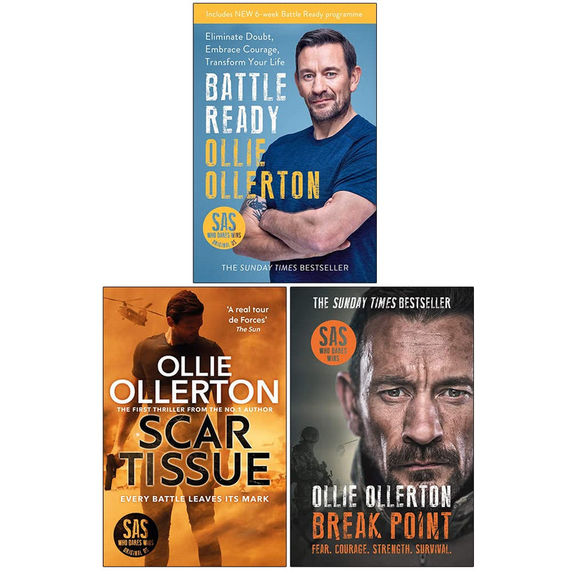 Ollie Ollerton's Collection: 3 Books (Battle Ready, Scar Tissue, Break Point SAS)