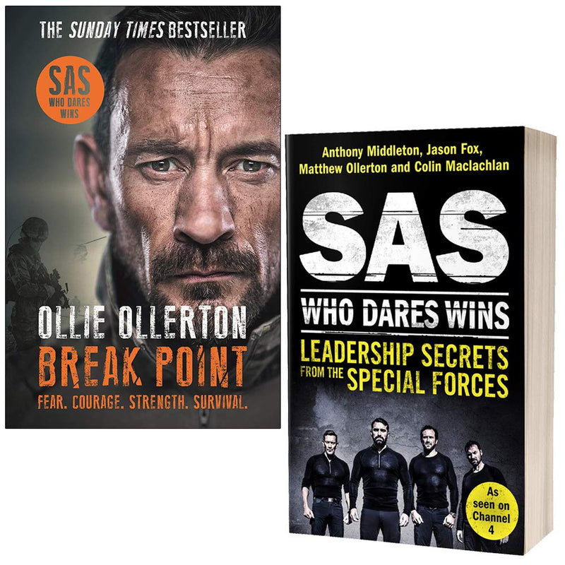 Break Point by Ollie Ollerton & SAS Who Dares Wins by Anthony Middleton - 2 Books Set