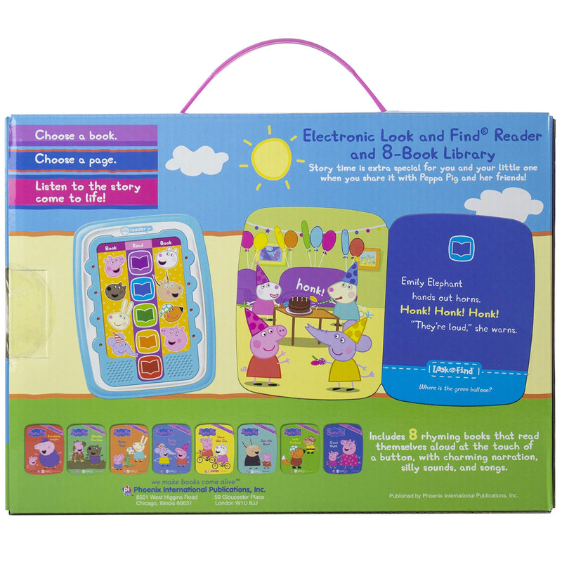 Peppa Pig Electronic Me Reader Jr. and 8 Look and Find Sound Book Library