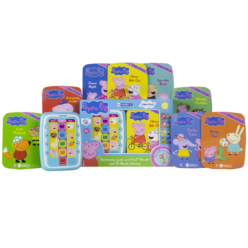 Peppa Pig Electronic Me Reader Jr. and 8 Look and Find Sound Book Library