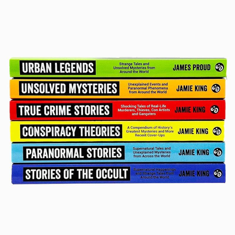 Jamie King Collection 6 Books Set (Paranormal Stories, True Crime Stories, Unsolved Mysteries, Stories of the Occult, Urban Legends, Conspiracy Theories)