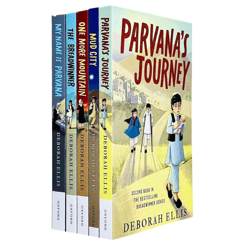 Breadwinner Series by Deborah Ellis: 5 Books Collection Set (Parvana's Journey, Mud City, One More Mountain, The Breadwinner, My Name is Parvana)