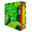 Usborne Peep Inside Lift-the-Flap Series: 3-Book Box Set (Space, The Forest & Bug Homes)