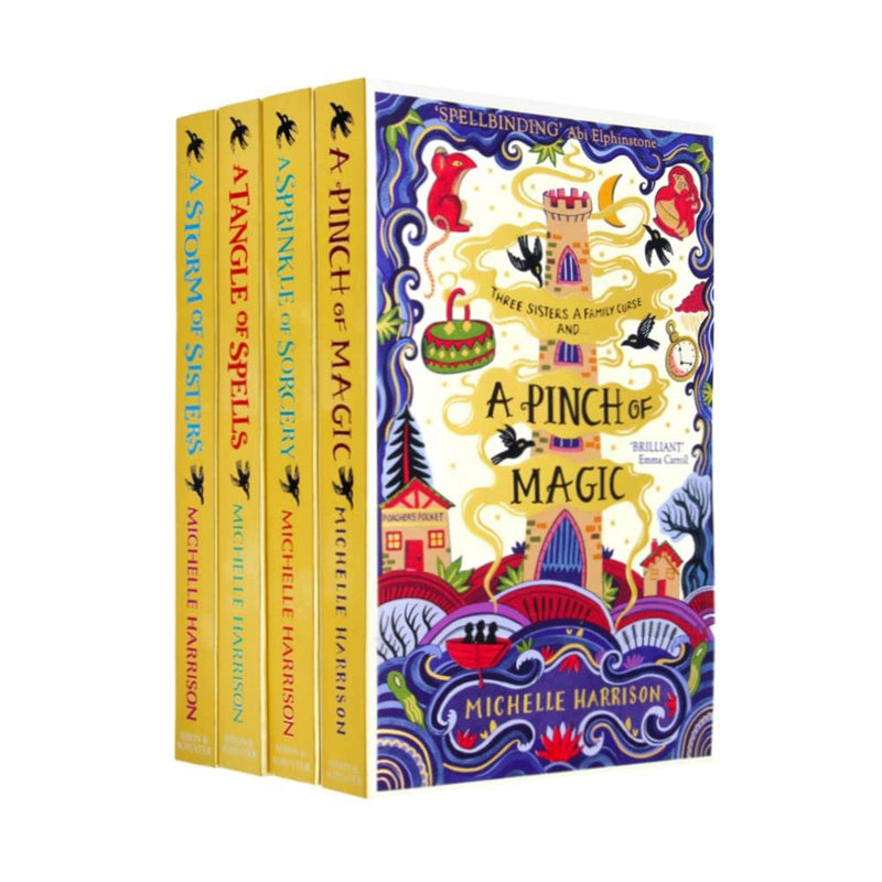 Michelle Harrison's A Pinch of Magic Adventure Collection: 4-Book Set (Including A Tangle of Spells, A Pinch of Magic, A Sprinkle of Sorcery, A Storm of Sisters)