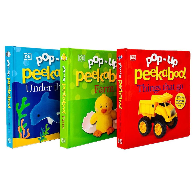 Pop-Up Peekaboo! 3 Books Collection Set By DK (Pop-Up Peekaboo! Things That Go, Pop-Up Peekaboo! Under The Sea & Pop-Up Peekaboo! Farm)