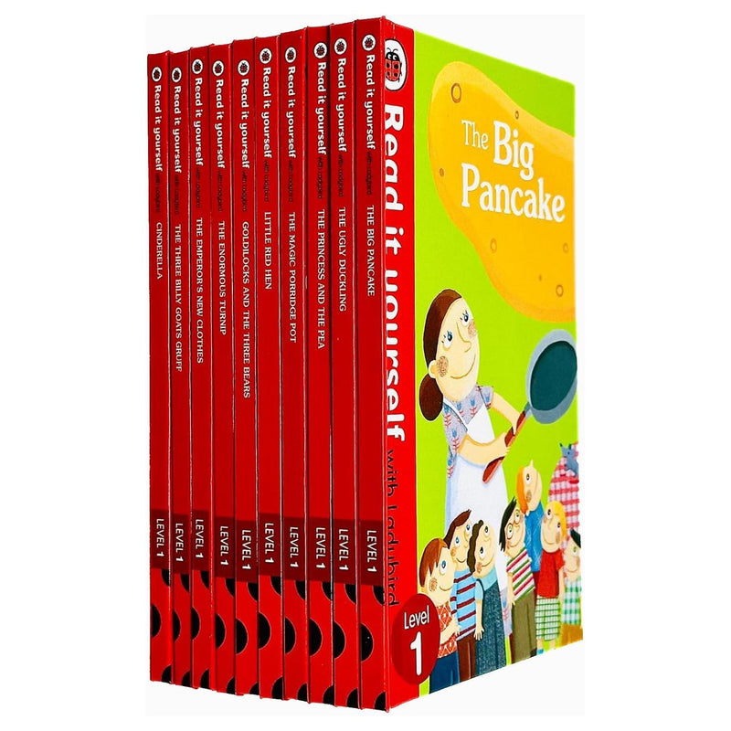 Ladybird Read it Yourself Tuck Box Level 1: 10 Books Box Set (Cinderella, The Three Billy Goats Gruff, The Emperor's New Clothes, Little Red Hen, The Ugly Duckling, The Enormous Turnip & More)