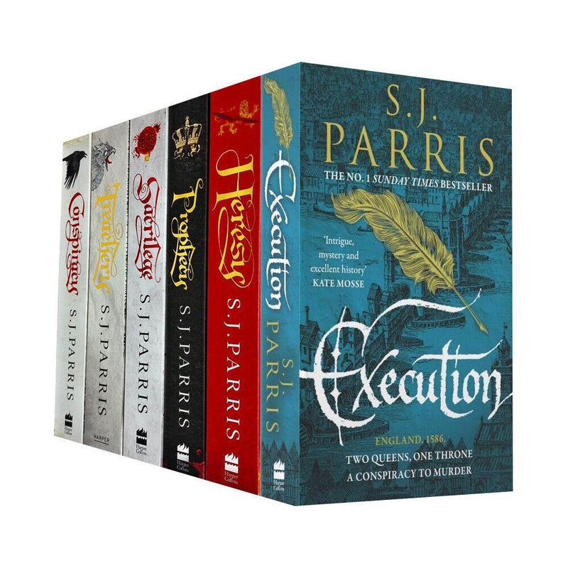 S.J. Parris' Giordano Bruno Series – 6 Books Collection Set (Pack: Heresy, Treachery, Prophecy, Sacrilege, Execution)