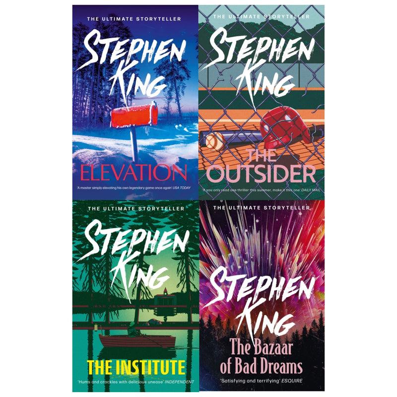 Stephen King: 4-Book Collection (The Institute, The Outsider, Elevation, The Bazaar of Bad Dreams)