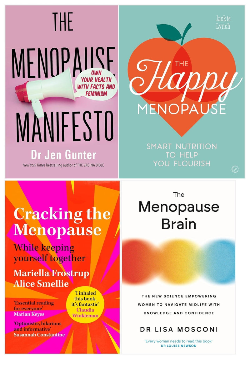 Menopause Manifesto, Cracking the Menopause, The Menopause Brain and The Happy Menopause 4 Books Collection Set