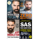 Anthony Middleton Life, Leadership Lessons 4 Books Set SAS: Who Dares Wins, Zero Negativity, The Fear Bubble, First Man In Leading from the Front