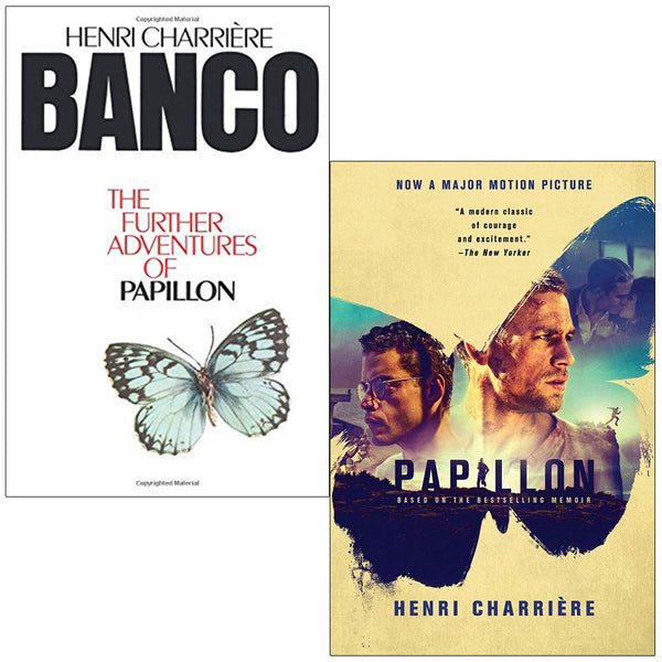 Banco: The Further Adventures of Papillon & Papillon by Henri Charrière – 2 Books Collection Set