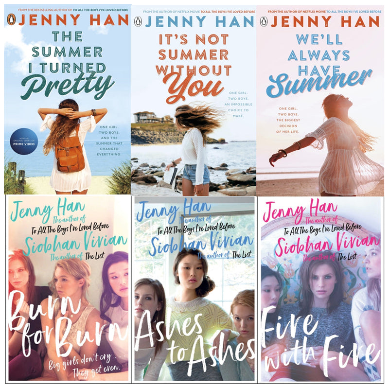 Summer Series and Burn for Burn Series 6 Books Collection Set by Jenny Han (The Summer I Turned Pretty, We'll Always Have Summer, It's Not Summer Without You, Burn for Burn, Ashes to Ashes, Fire With Fire)