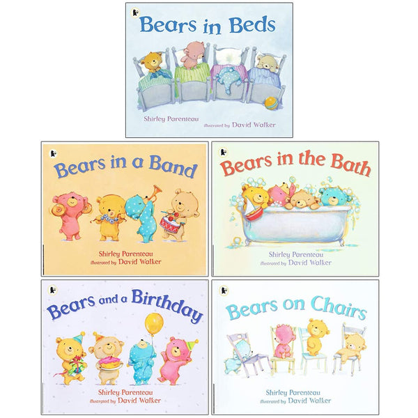 Shirley Parenteau Collection 5 Books Set (Bears in Beds, Bears in a Band, Bears In The Bath, Bears and a Birthday, Bears On Chairs)