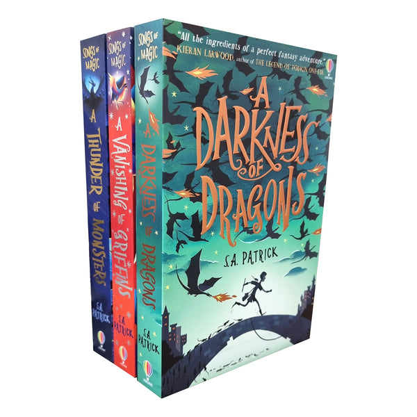 Songs of Magic 3 Books Collection Set by S A Patrick (A Darkness of Dragons, A Vanishing of Griffins & A Thunder of Monsters)