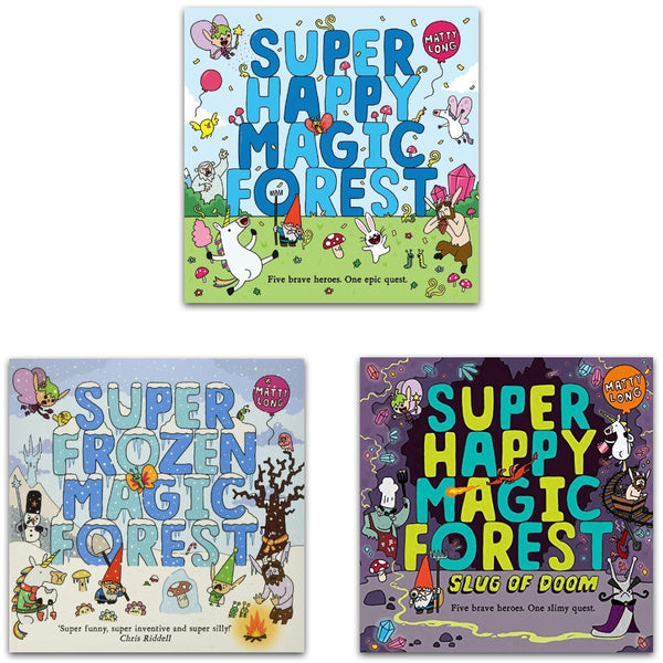 Super Happy Magic Forest: 3 Books Set by Matty Long (Super Happy Magic Forest, Slug of Doom, Super Frozen Magic Forest)