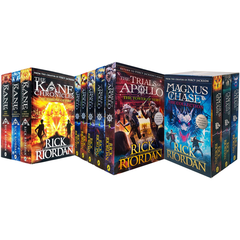 Trials of Apollo, Magnus Chase & Kane Chronicles Series: 11 Books Collection Set by Rick Riordan