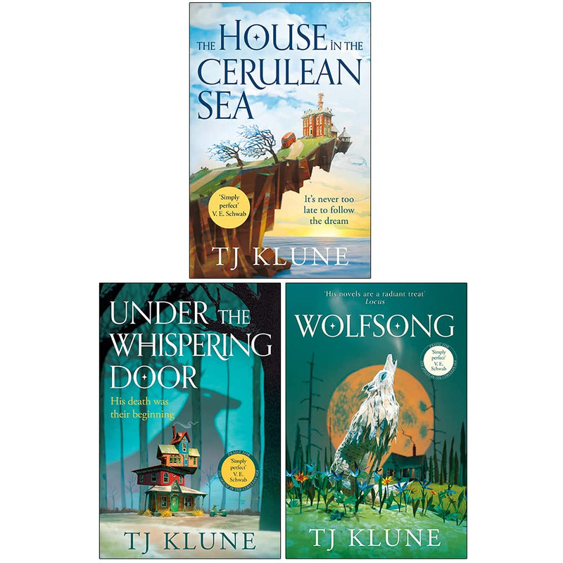 TJ Klune Collection 3 Books Set (The House in the Cerulean Sea, Under the Whispering Door, [Hardcover] Wolfsong)