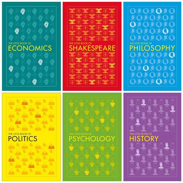 DK The Little Book Of Series 6 Books Collection Set (Economics, Politics, Shakespeare, Philosophy, Psychology, History)