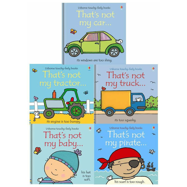 Usborne Touchy Feely: That's Not My Boys Collection – 5-Book Set by Fiona Watt (Pirate, Car, Truck, Tractor, Baby Boy)