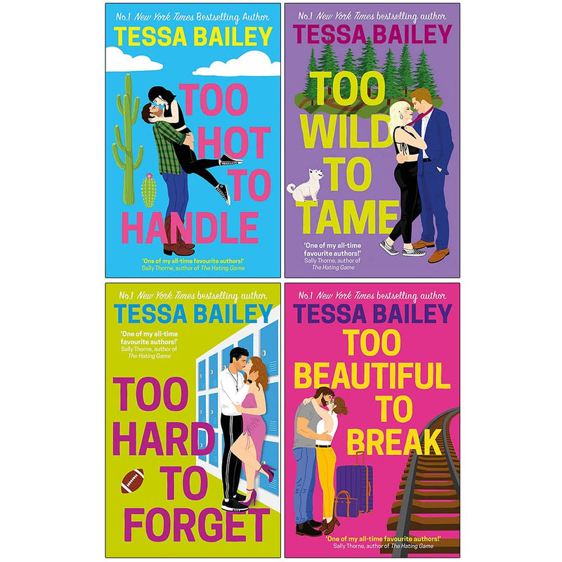 Romancing the Clarksons Series Books 1 - 4 Collection Set by Tessa Bailey (Too Hot to Handle, Too Wild to Tame, Too Hard to Forget, Too Beautiful to Break)