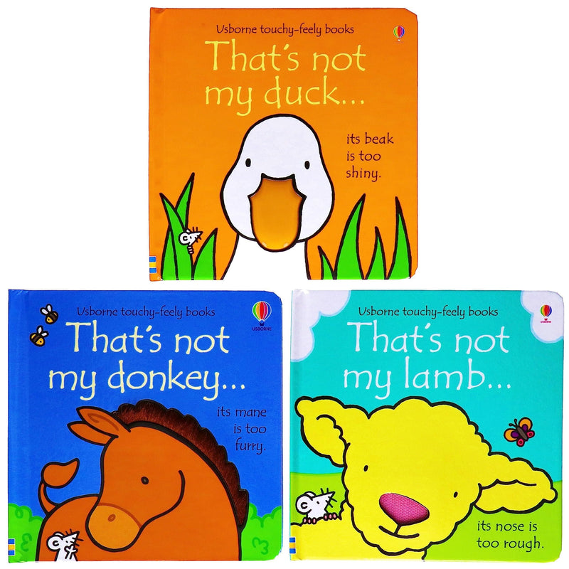 That's Not My... Farm Series By Fiona Watt And Rachel Wells 3 Books Collection Boxset (That's not my lamb, That's not my duck, That's not my donkey)