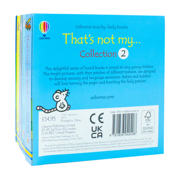 Usborne Touchy-Feely Books That's Not my... Collection 2: 5 Books Set (Truck, Plane, Monster, Dragon, Bus)