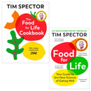 Food for Life and The Food for Life Cookbook 2 Books Collection Set by Tim Spector