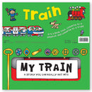 Convertible Train – Sit-in Train & Playmat & Storybook for Preschoolers