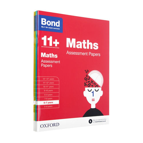 Bond 11+ Maths English Verbal Reasoning Non-verbal Reasoning Assessment Papers 4 Books Set - Age 6-7