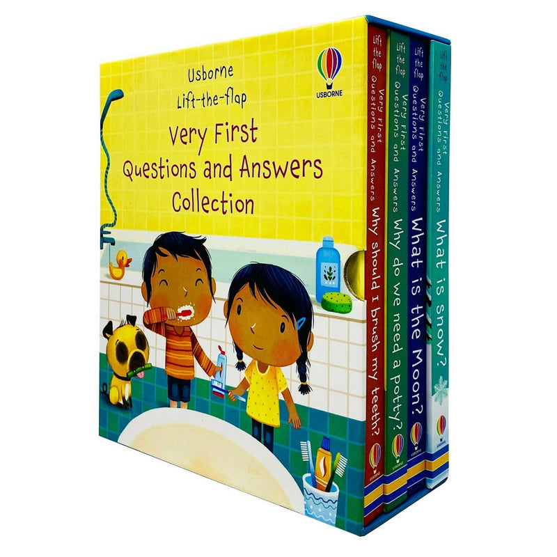 Usborne Lift-the-Flap Series: My Very First Questions and Answers Collection (4 Books Box Set)