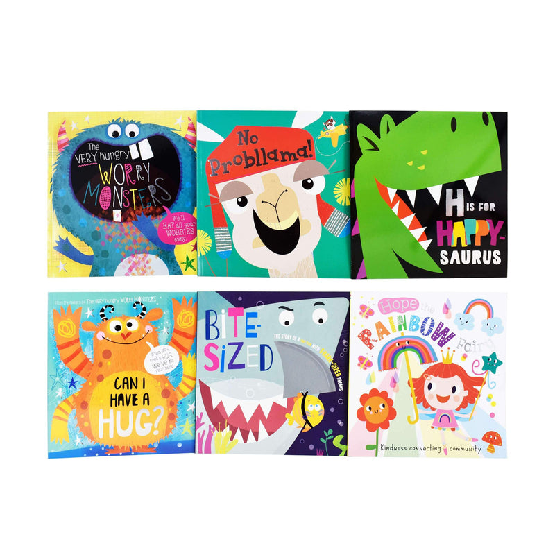 (Ages 3-5) The Very Hungry Worry Monsters & Friends: 6-Book Collection Set with Bag (The Very Hungry Worry Monsters, No Probllama!, H Is for Happy-saurus, Can I Have A HUG!, BiTE-SiZED, Hope the RAINBOW Fairy)