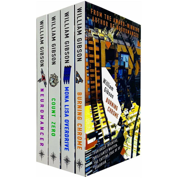 William Gibson's 4 Books Collection Set (Includes: Count Zero, Burning Chrome, Neuromancer, Mona Lisa Overdrive)