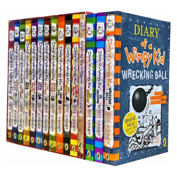 Diary of a Wimpy Kid Collection: 15 Books by Jeff Kinney (Includes: Wrecking Ball, The Getaway)