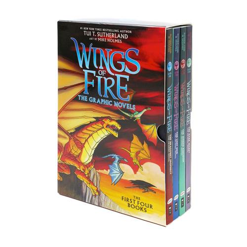 Wings of Fire Graphix 4 Books Box Set (The Dragonet Prophecy, The Lost Heir, The Hidden Kingdom and The Dark Secret)