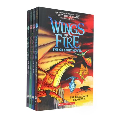 Wings of Fire Graphix 4 Books Box Set (The Dragonet Prophecy, The Lost Heir, The Hidden Kingdom and The Dark Secret)