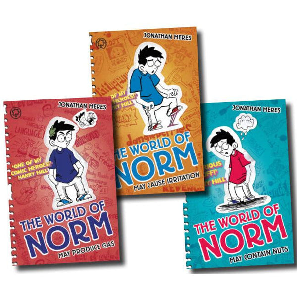 The World of Norm Collection: 3 Books Set by Jonathan Meres (May Contains Nuts, May Cause Irritation, May Produce Gas)